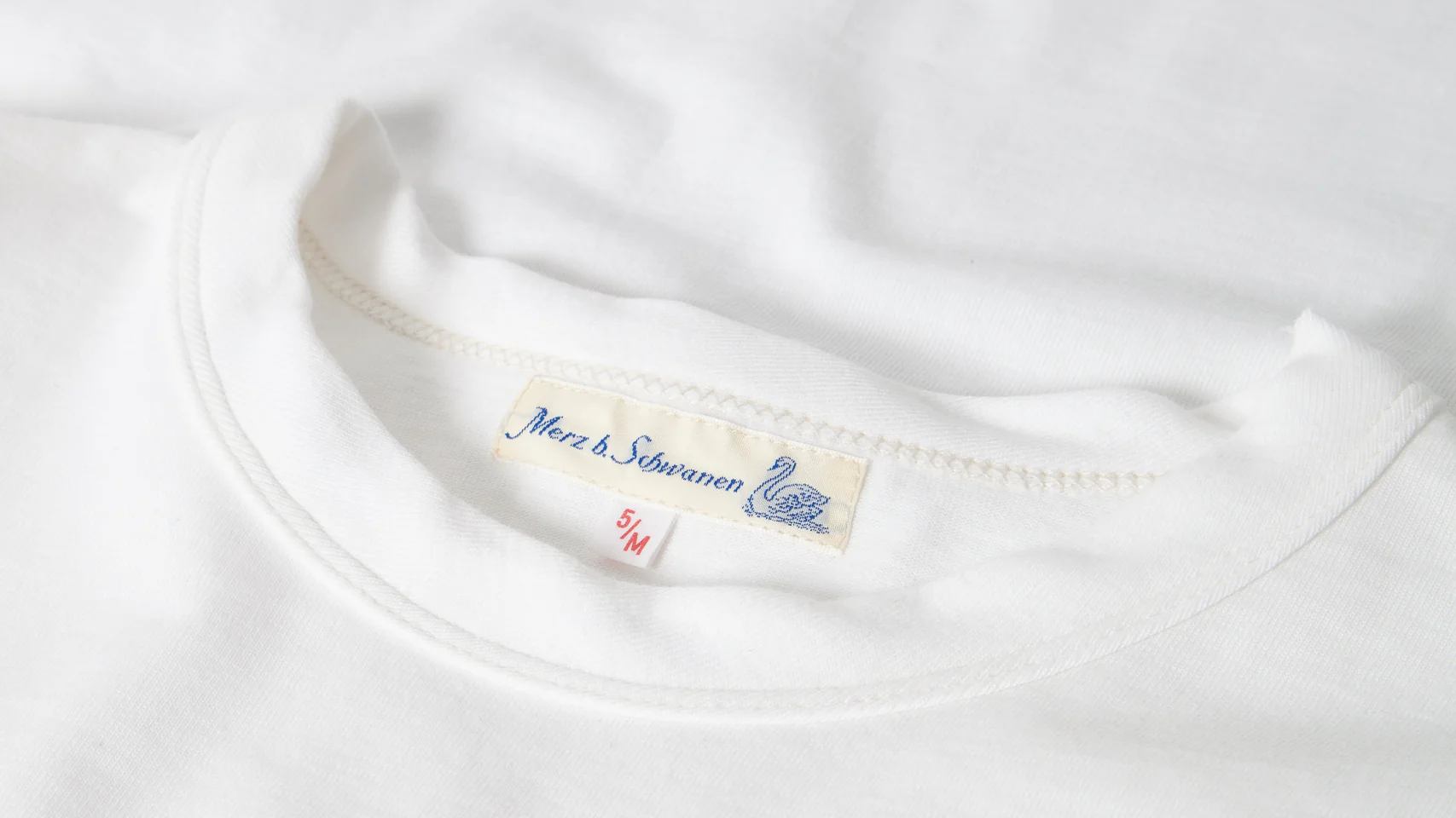 214 Loopwheeled Relaxed Fit Midweight T Shirt - White - Image 3