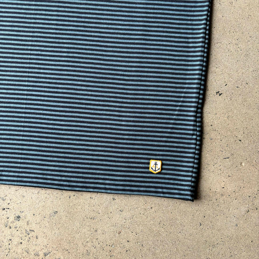 Striped Heritage T Shirt - Rich Navy / Winterblue - Image 5