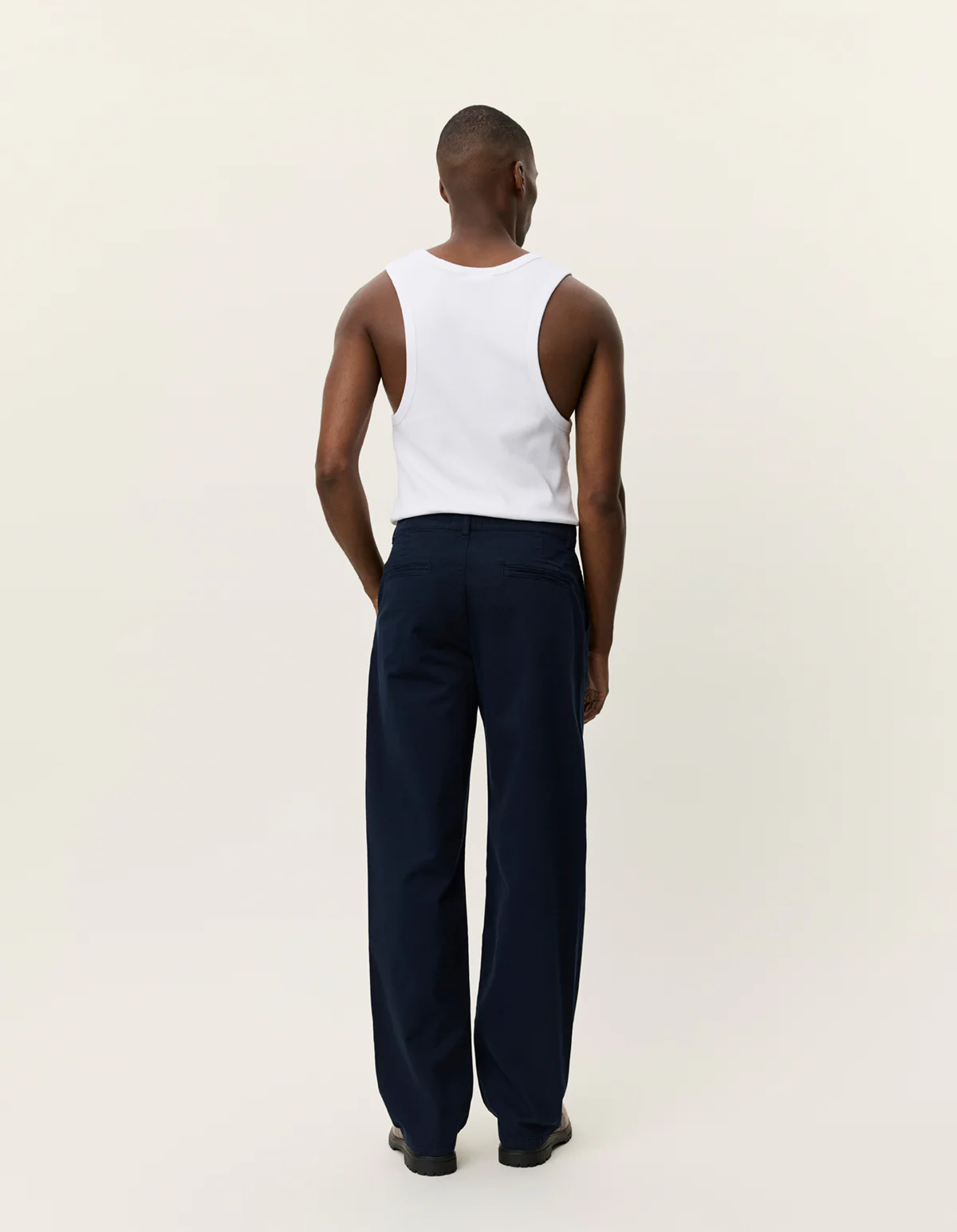 Romeo Pleated Chino Pants - Navy - Image 5