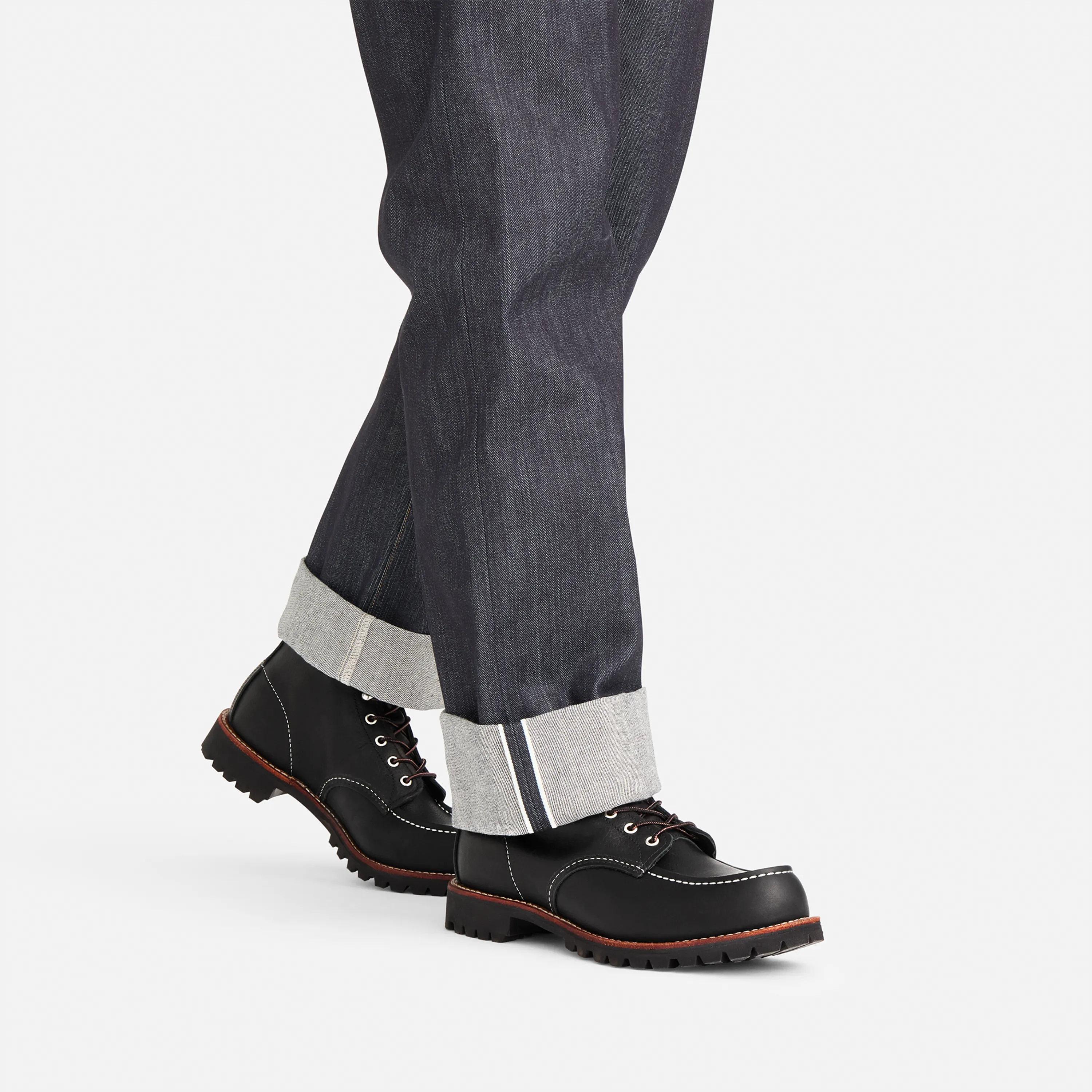 Roughneck Moc Toe 2949 - Black Oil Slick Leather - Image 6