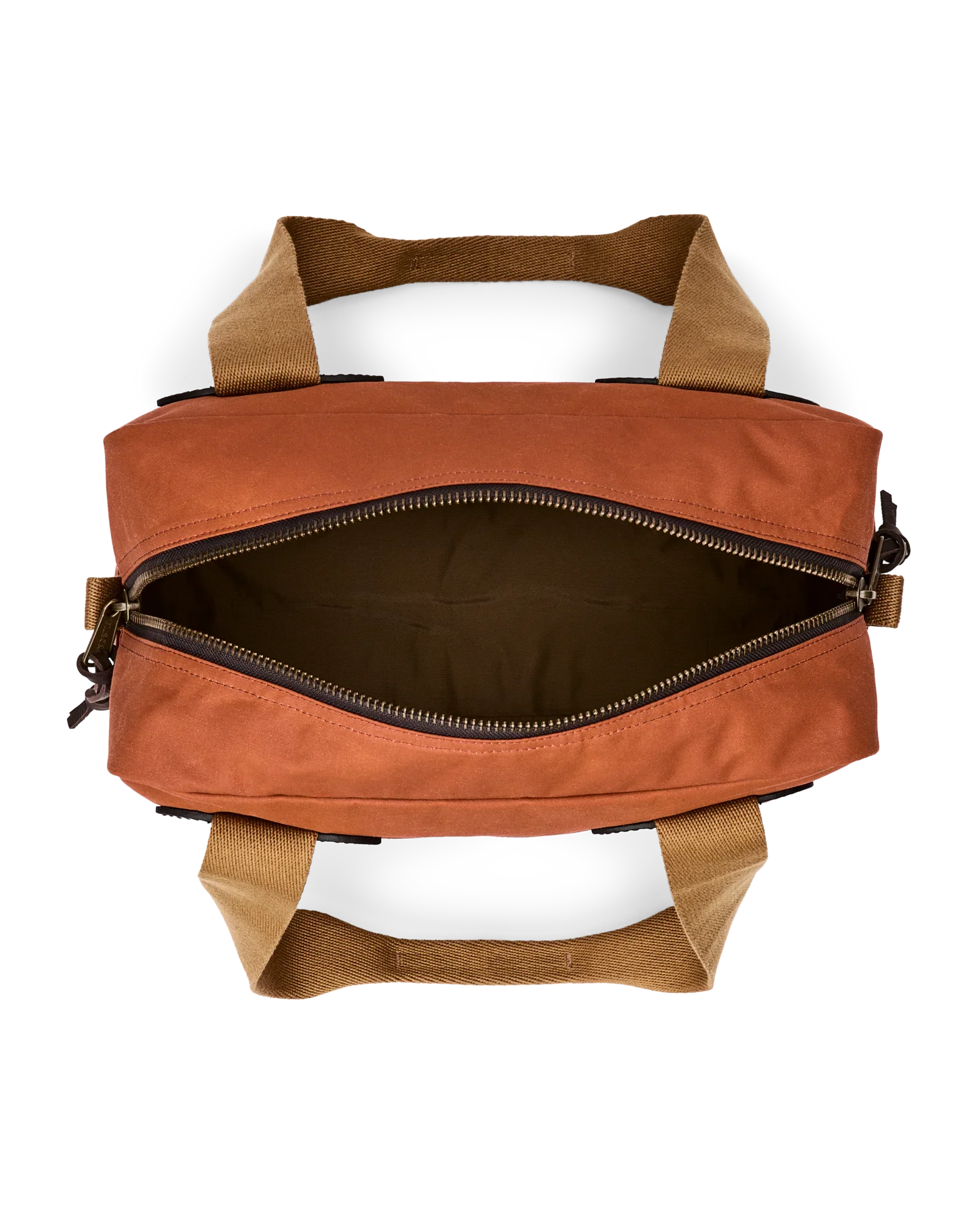 Tin Cloth Zipper Tote Bag - Rust - Image 3