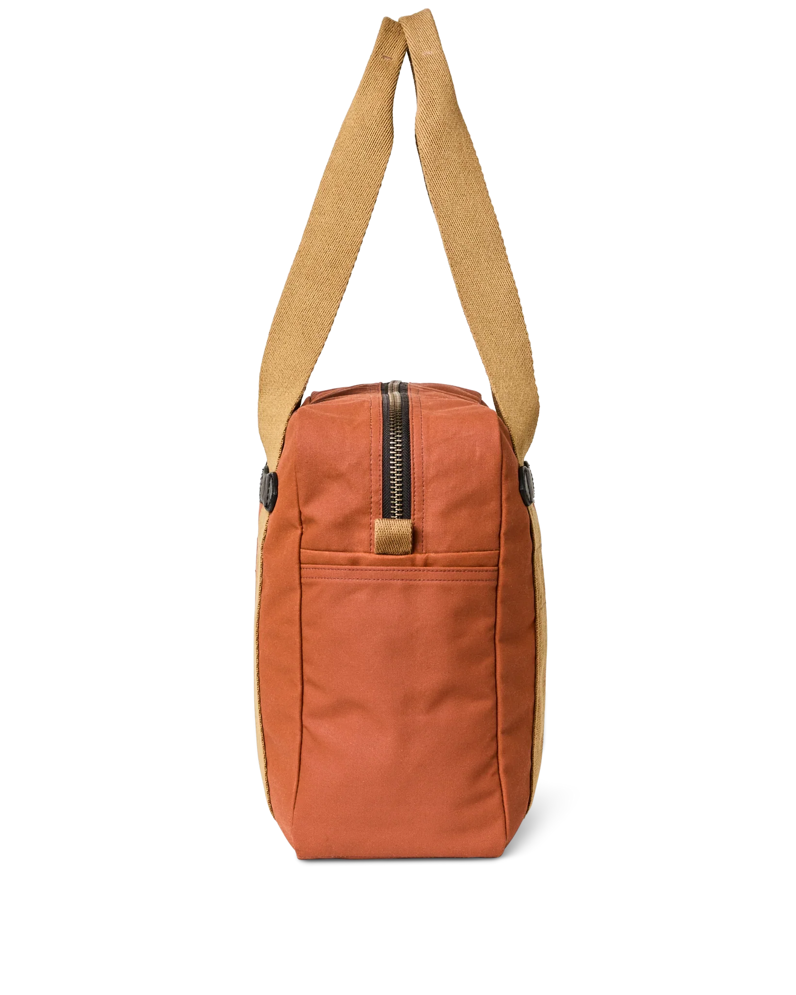 Tin Cloth Zipper Tote Bag - Rust - Image 5